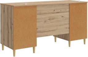 vidaXL Γραφείο Artisan Δρυς Επεξεργασμένο Ξύλο 142,5 x 50 x 75 εκ.