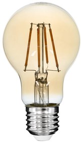 GloboStar 99036 LED Long Filament Bulb E27 A60 Globe 6W 550lm 360° AC 220-240V IP20 D6 x H10.5cm Ultra Θερμό Λευκό 2200K με Μελί Γυαλί - Dimmable - 3 Years Warranty