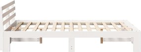 VidaXL Σκελετός Κρεβατιού Λευκό 120 x 200 cm Στερεά ξυλεία πεύκου