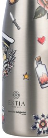 ESTIA ΘΕΡΜΟΣ TRAVEL FLASK SAVE THE AEGEAN 500ml OLD SCHOOL INK