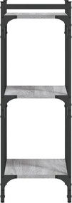 vidaXL Βιβλιοθήκη 3 Επιπέδων Γκρι Sonoma 40x30x86 εκ. Επεξεργ. Ξύλο