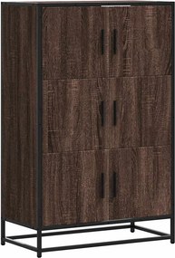 vidaXL Highboard καφέ δρυς Κατασκευασμένο ξύλο και μέταλλο