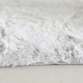 Στρογγυλό Xαλί Γούνινο (Φ100) Ravelia Fluffy Light Grey