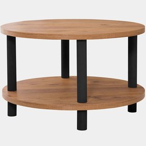Τραπέζι Σαλονιού Roby 688DRA1307 Φ70x43,7cm Natural-Black
