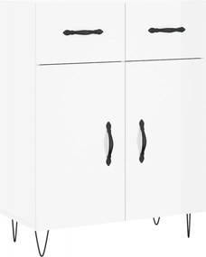 vidaXL Ντουλάπι Γυαλιστερό Λευκό 69,5x34x90 εκ. Επεξεργασμένο Ξύλο