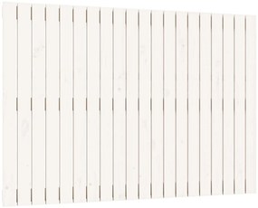 vidaXL Κεφαλάρι Τοίχου Λευκό 127,5x3x90 εκ. από Μασίφ Ξύλο Πεύκου