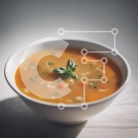 Σετ των 2 Intra Συλλεκτικό Ξύλινο Παζλ Plywood 4mm - Μπολ με σούπα με λαχανικά και βότανα Σε Ξύλινο Κουτί - Διαστάσεις: 10x10 cm – 25 κομμάτια