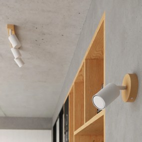 Φωτιστικό τοίχου Verdo 1,1xGU10/10w, Χρώμα λευκό/ξύλο