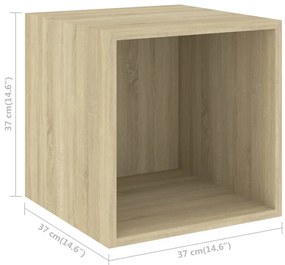 vidaXL Έπιπλο Τηλεόρασης 4 Τεμαχίων Sonoma Δρυς από Επεξ. Ξύλο