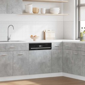 vidaXL Πλυντήριο πιάτων πάνελ Lyon σκυρόδεμα γκρι 45x3x67 cm