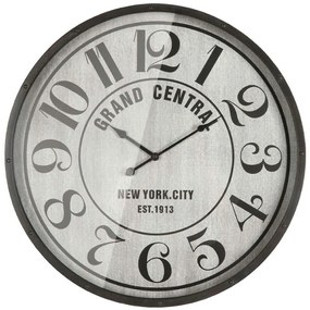 Ρολόι Τοίχου 15-00-94273 Φ60x6cm Black-Grey Marhome Metal, Glass