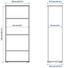 SKRUVBY βιβλιοθήκη, 60x140 cm 205.203.54
