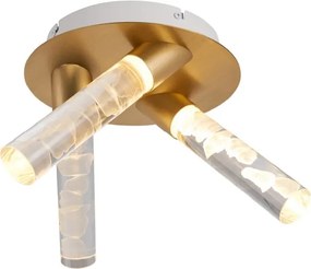 Σποτ Τρίφωτο LED 3 CCT Aca Oasis CN3C22PGWCCT Brass Gold/Sand White