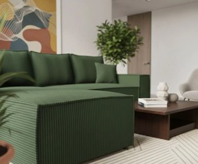 Γωνιακός καναπές Malaga mini I-Prasino-Αριστερή