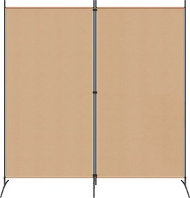 vidaXL Δίαυλος Δωματίου 2 Πάνελ Μπεζ 175 x 180 cm Ύφασμα