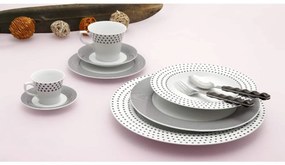 Σερβίτσιο Πιάτων Πορσελάνης Matrix Black – 20τμχ - Cryspo Trio