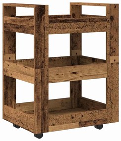 vidaXL Κινητός Τροχός Κουζίνας Παλιού Ξύλου 60x45x80 εκ. Κατασκευασμένο Ξύλο