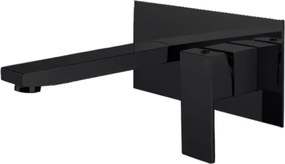 Acquanet Square 0835 Black Matt - Εντοιχιζόμενη μπαταρία νιπτήρα