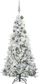 vidaXL Τεχνητό Χριστουγεννιάτικο Δέντρο με Άξονα με βάση Λευκό 180 cm