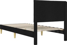 vidaXL Σκελετός Κρεβατιού Μαύρο 90 x 190 cm Ύφασμα