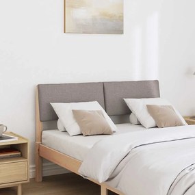 vidaXL Ταπετσαρισμένο κεφαλάρι Taupe 120 cm Στερεά ξυλεία πεύκου