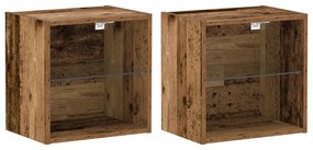 vidaXL Floating Shelf 2 τεμάχια Παλαιό ξύλο 40x28.5x40 εκ Επεξεργασμένο ξύλο