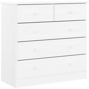 vidaXL Συρταριέρα ALTA Λευκή 77 x 35 x 73 εκ. από Μασίφ Ξύλο Πεύκου
