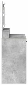vidaXL Κομοδίνο Γκρι σκυροδέματος 79 x 41 x 135 cm Επεξεργασμένο ξύλο