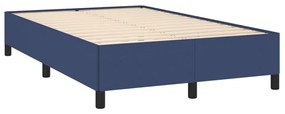 vidaXL Κρεβάτι Boxspring με Στρώμα &amp; LED Μπλε 120x190εκ. Υφασμάτινο