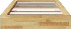 vidaXL Πλαίσιο κρεβατιού χωρίς στρώμα 90x190 cm μασίφ ξύλο δρυς