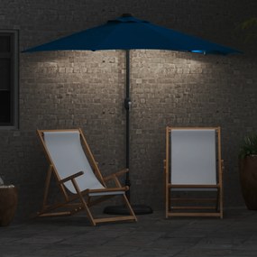 vidaXL Ομπρέλα Κήπου Μπλε 294 x 150 x 223 εκ ύφασμα