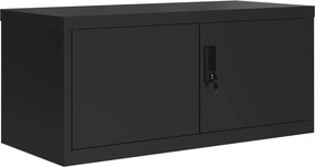 vidaXL Αρχειοθήκη Μαύρη 90x40x145 εκ. Ατσάλινη