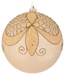 Χριστουγεννιάτικη Μπάλα Πλαστική Περλέ Σαμπανί 15εκ. iliadis 90956