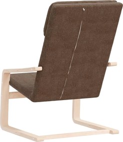 vidaXL Πολυθρόνα Relax Σκούρο Καφέ Υφασμάτινη