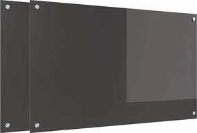 vidaXL Πίσω Πάνελ Κουζίνας 2 pcs Σκούρο Γκρι 100 x 60 cm