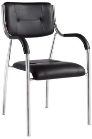 Καρέκλα Υποδοχής Alpha Black EO552 42x45x85 cm