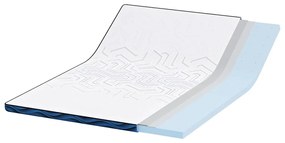 vidaXL Στρώματα Λευκό και μπλε 140 x 190 cm Αφρός μνήμης τζελ
