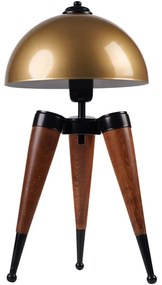 Φωτιστικό Επιτραπέζιο 534LUN5208 Φ25x50cm 1xE27 40W Gold-Walnut Opviq