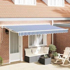 vidaXL Σκηνίτσα Αναδιπλούμενη Μπλε και άσπρο 400x200 cm