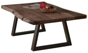 Τραπέζι Σαλονιού LIZARD 115x65x40cm  Ακακία Καρυδί/Μεταλλικό Μαύρο