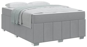 vidaXL Σκελετός Κρεβατιού Ανοιχτό γκρι 140 x 200 cm ύφασμα