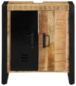 vidaXL Ντουλάπα Μπάνιου Καφέ 55 x 35 x 60 εκ. Μασίφ ξύλο μάνγκο