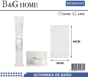 Αντιολισθητικό πατάκι μπάνιου - M0829 - 36x66cm - White - 21072