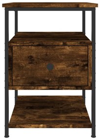 vidaXL Κομοδίνα 2 τεμ. Καπνιστή Δρυς 40 x 42 x 56 εκ. Επεξεργ. Ξύλο