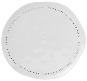 Πιάτο Bon Apetit Large LBTRD0011369 Φ27,5cm White-Gold Raeder Porcelain