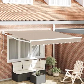 vidaXL Χειροκίνητη Ανακλινόμενη Τέντα Μπεζ 350x250 εκ