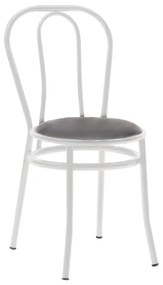 Καρέκλα Βιέννης I pu μαύρο-μέταλλο λευκό Υλικό: PU- METALL 243-000039