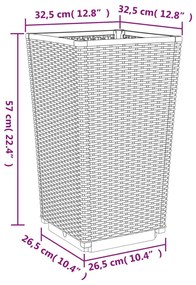 ΖΑΡΝΤΙΝΙΕΡΕΣ ΚΗΠΟΥ 2 ΤΕΜ. ΓΚΡΙ 32,5X32,5X57 ΕΚ. ΠΟΛΥΠΡΟΠΥΛΕΝΙΟ 367846