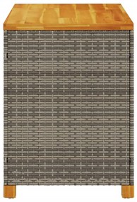 vidaXL Κουτί Αποθ. Κήπου Γκρι 110x55x63 εκ. Συνθ. Ρατάν/Μασίφ Ακακία