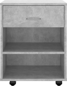 vidaXL Ντουλάπι Τροχήλατο Γκρι Σκυρ. 46 x 36 x 59 εκ. από Επεξ. Ξύλο
